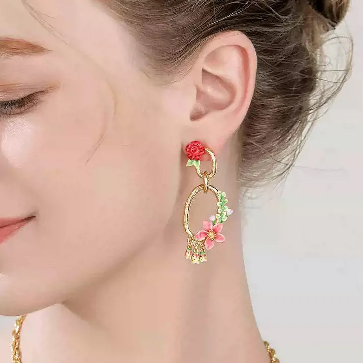 Tropical Flower Dangle Earrings sold by Selenichast product image thumbnail 4