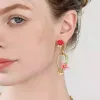 Tropical Flower Dangle Earrings sold by Selenichast