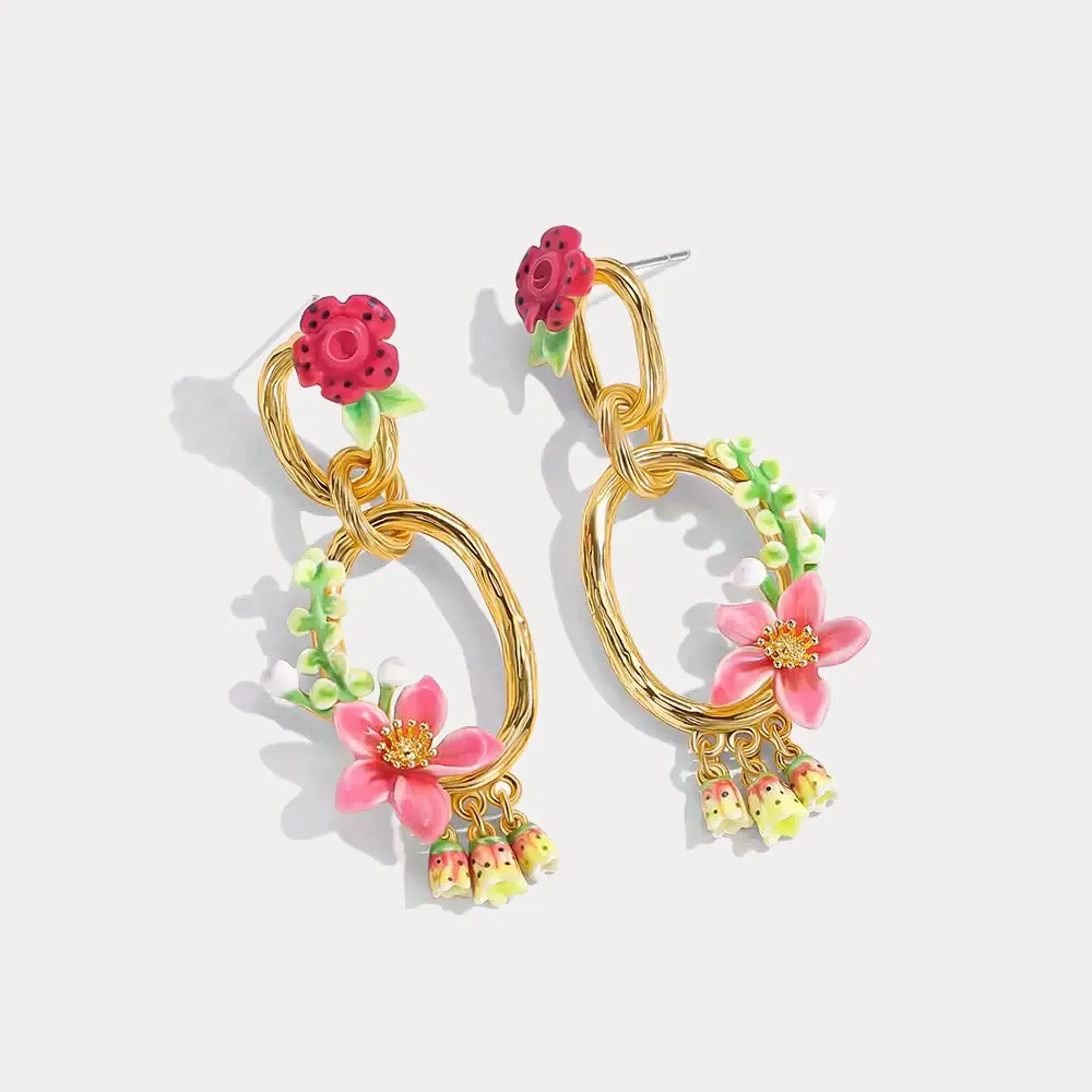 Tropical Flower Dangle Earrings sold by Selenichast product image thumbnail 2