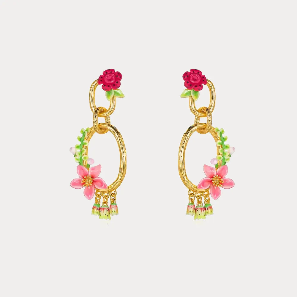Tropical Flower Dangle Earrings sold by Selenichast