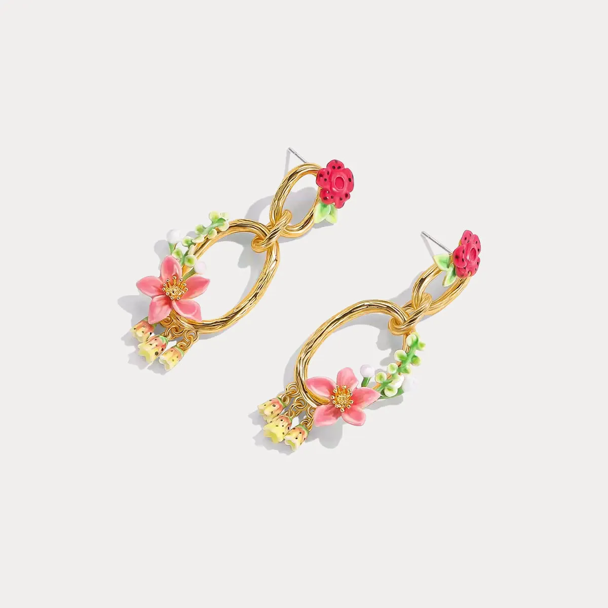 Tropical Flower Dangle Earrings sold by Selenichast product image thumbnail 3