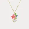 Tropical Flower Pearl Necklace sold by Selenichast