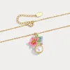 Tropical Flower Pearl Necklace sold by Selenichast