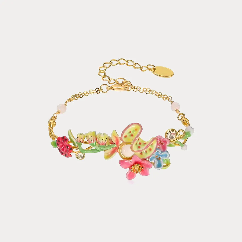 Tropical Flower Half Bracelet sold by Selenichast