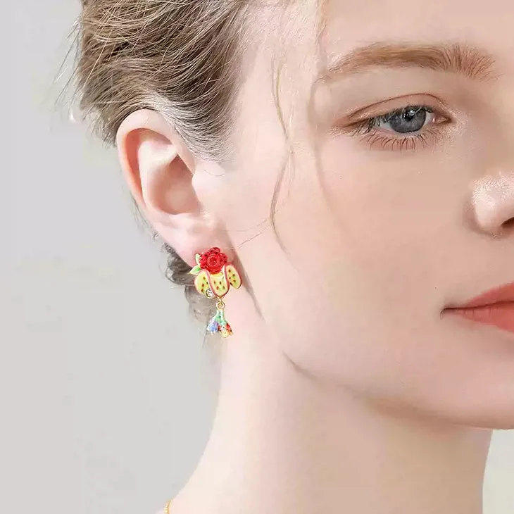 Tropical Flower Earrings sold by Selenichast product image thumbnail 5