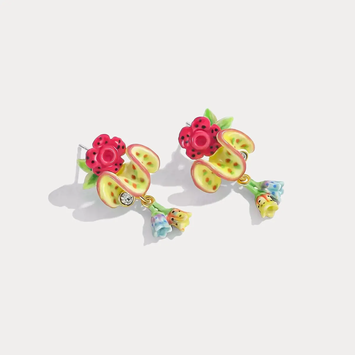 Tropical Flower Earrings sold by Selenichast product image thumbnail 4