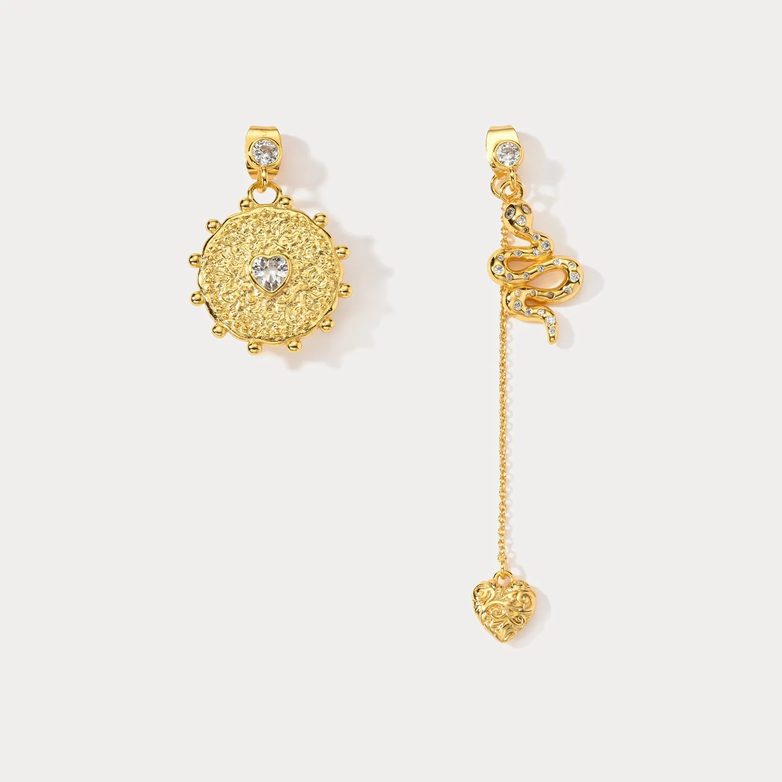 Snake Mismatched Earrings sold by Selenichast