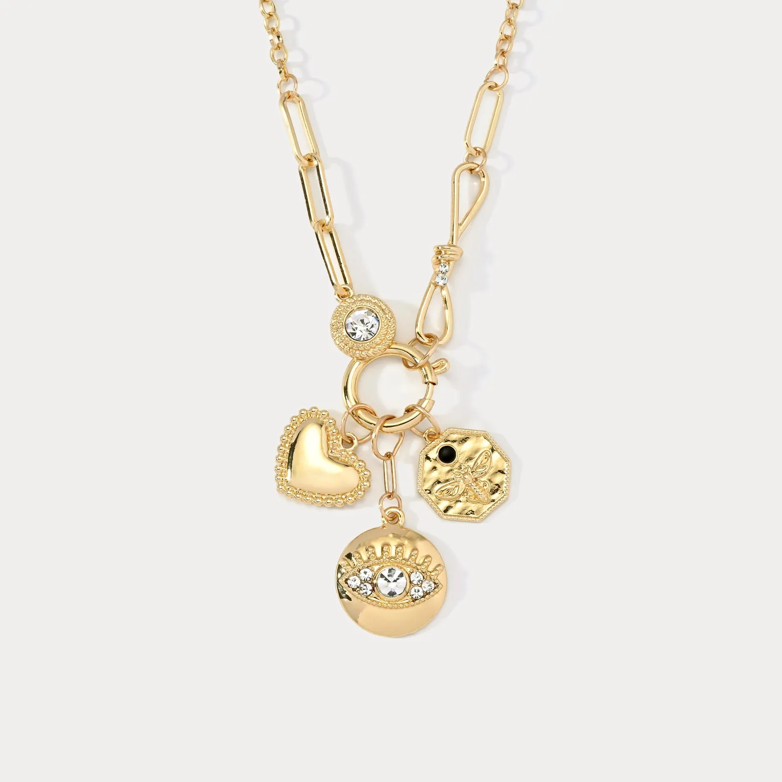 Evil Eye Heart Necklace sold by Selenichast