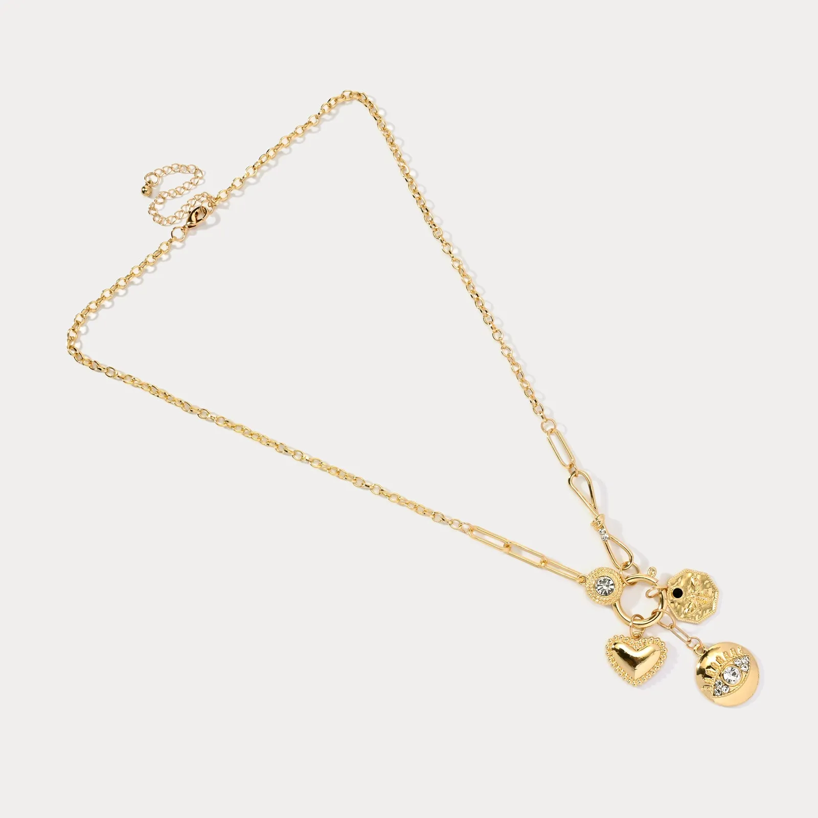 Evil Eye Heart Necklace sold by Selenichast product image thumbnail 3