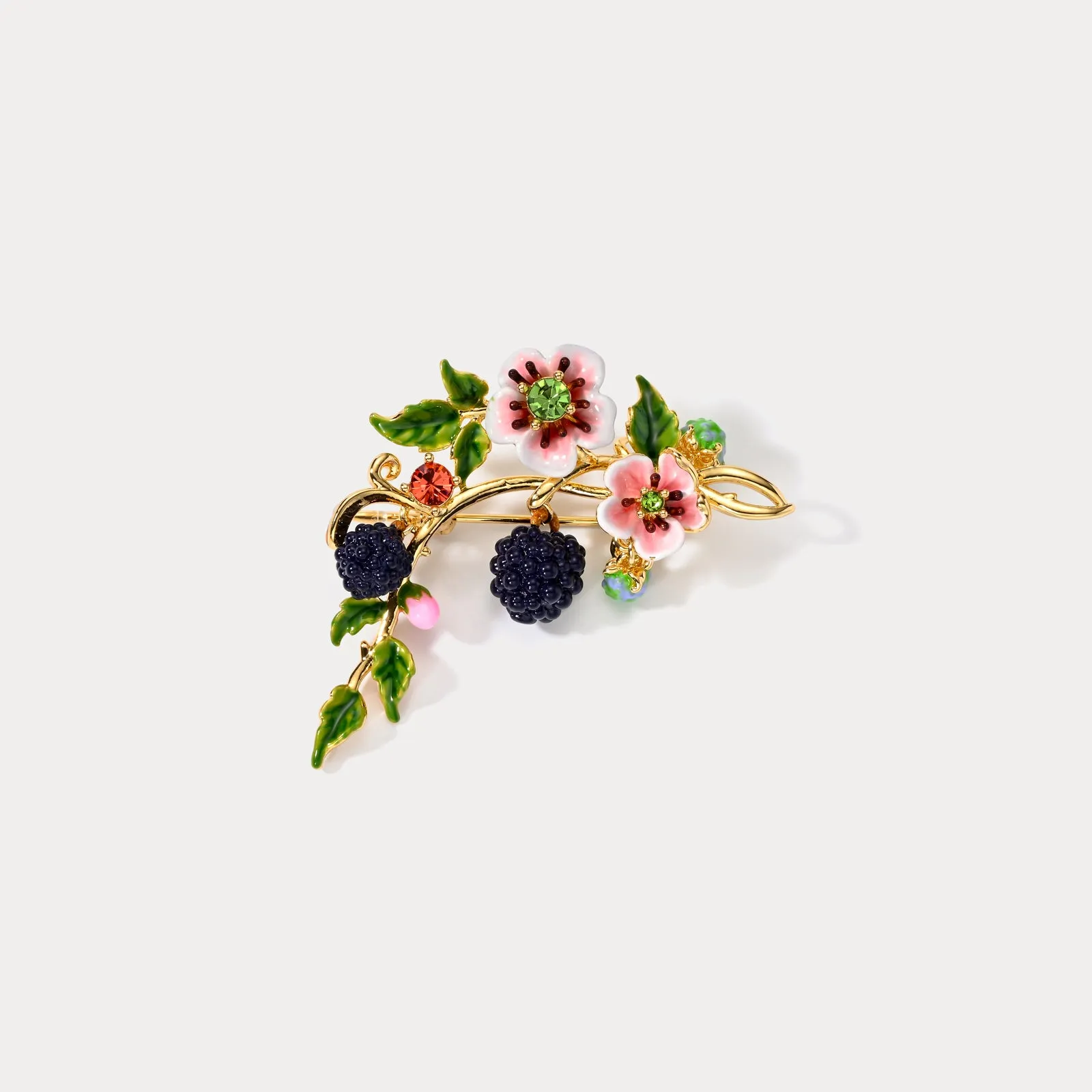 Blackberry Enamel Brooch sold by Selenichast