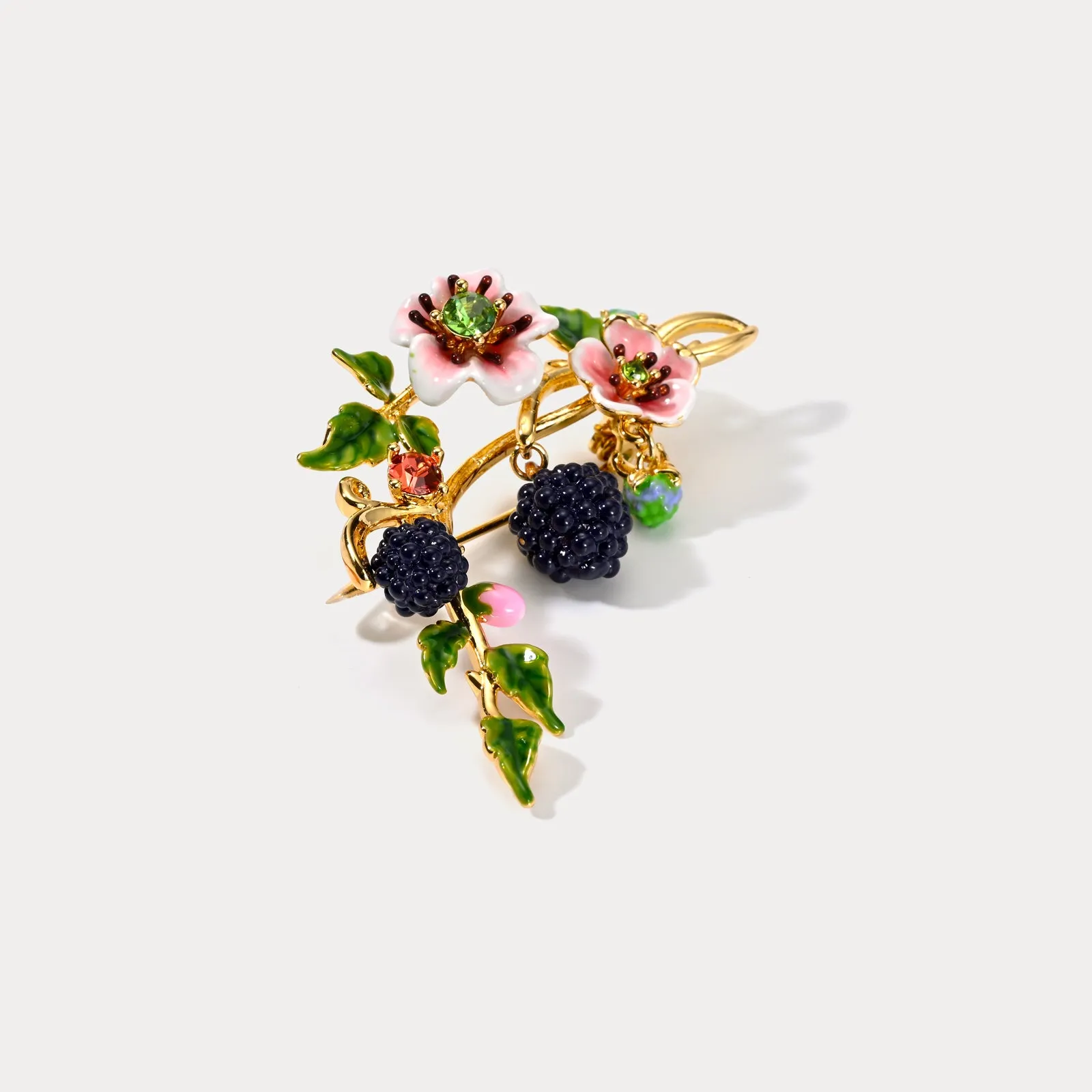Blackberry Enamel Brooch sold by Selenichast product image thumbnail 4