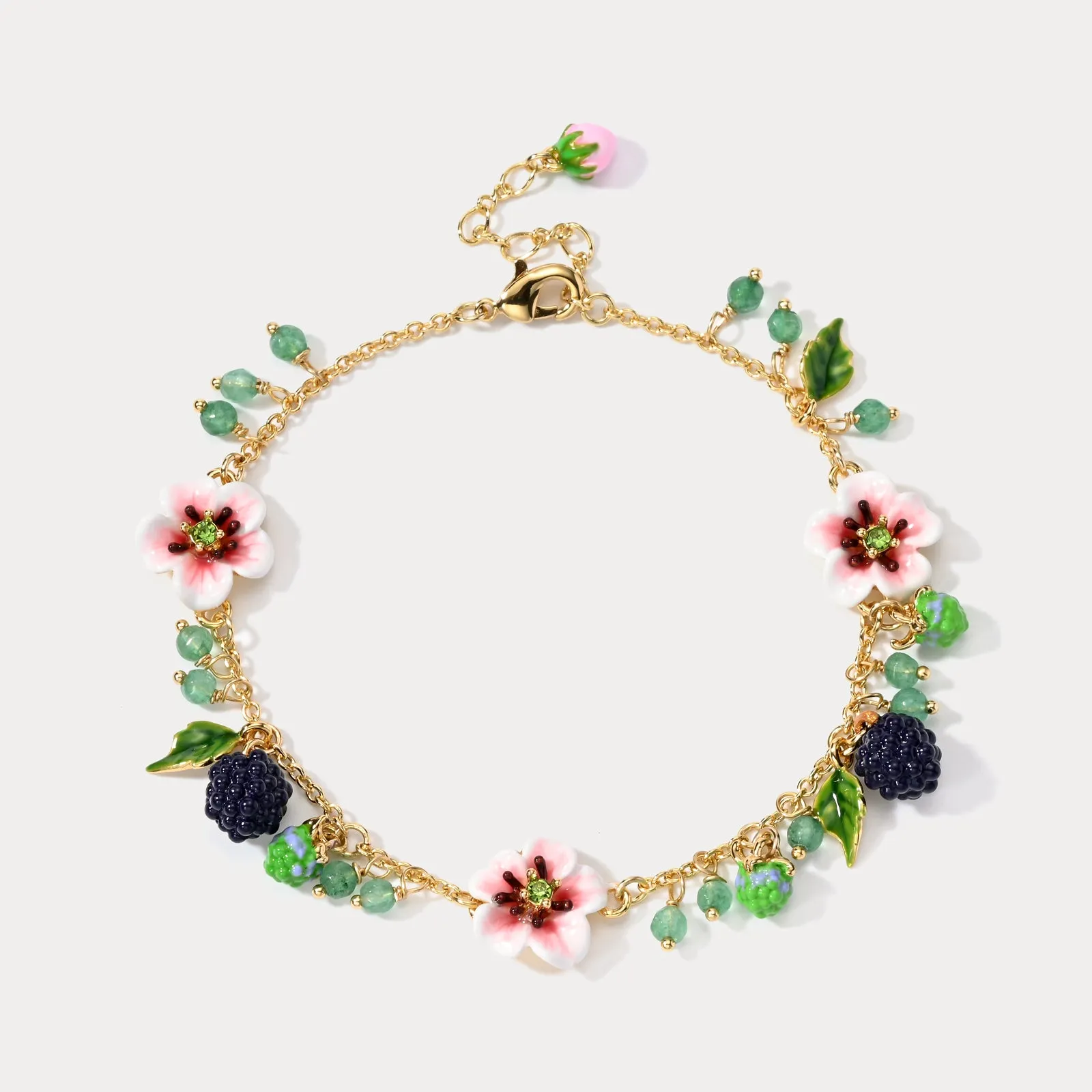 Blackberry Flower Beads Bracelet sold by Selenichast