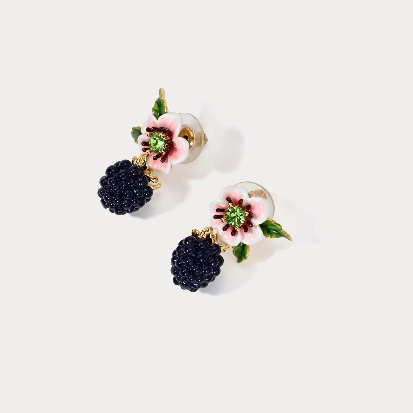 Blackberry Flower Earrings sold by Selenichast product image thumbnail 4