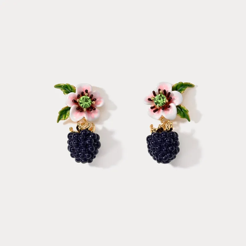 Blackberry Flower Earrings sold by Selenichast