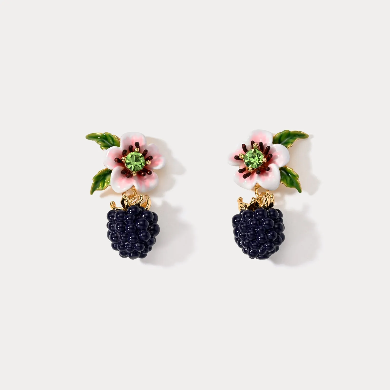 Blackberry Flower Earrings sold by Selenichast