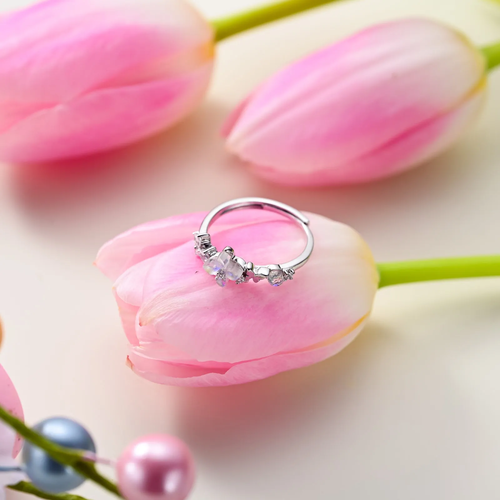 Flower Silver Ring sold by Selenichast product image thumbnail 3