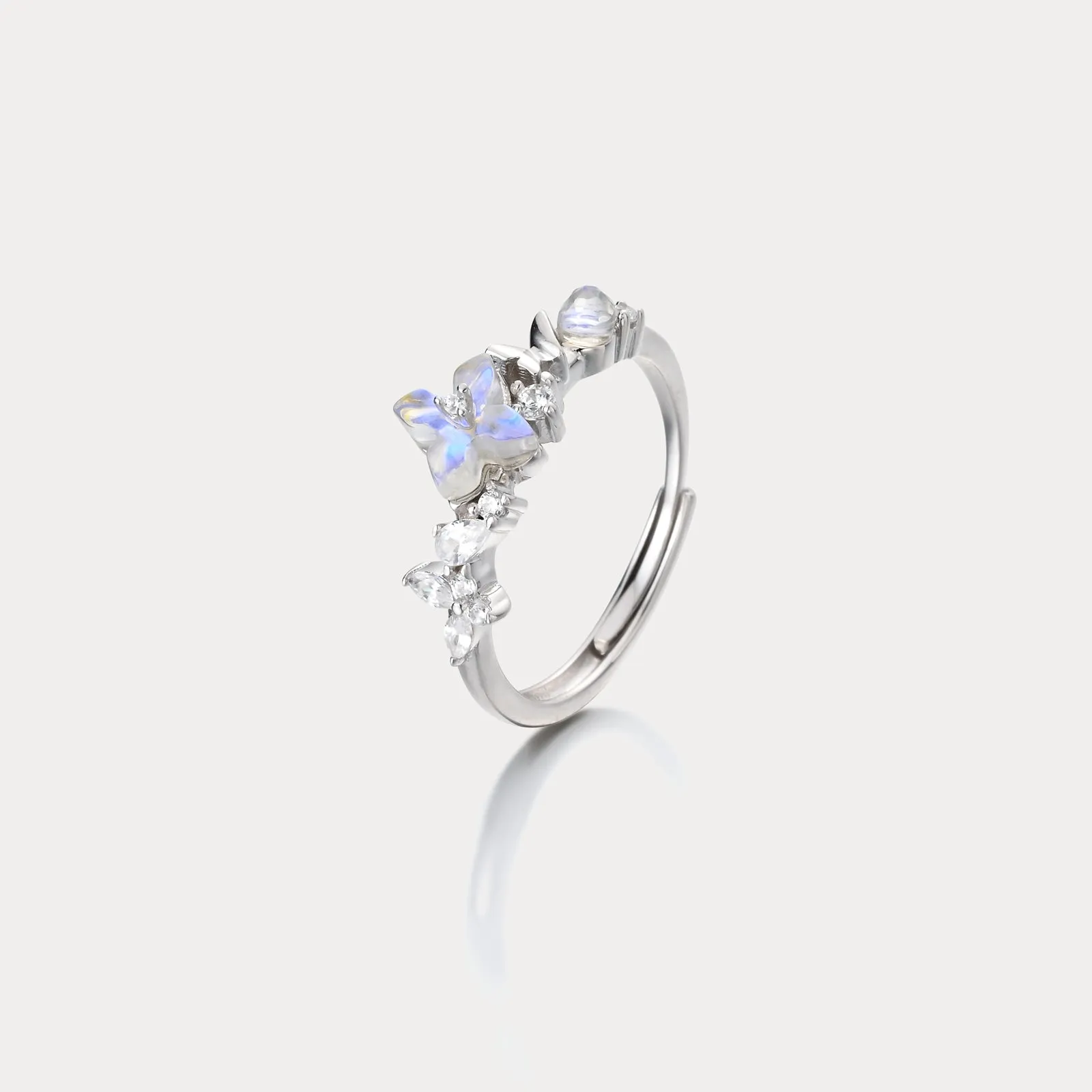 Flower Silver Ring sold by Selenichast product image thumbnail 4