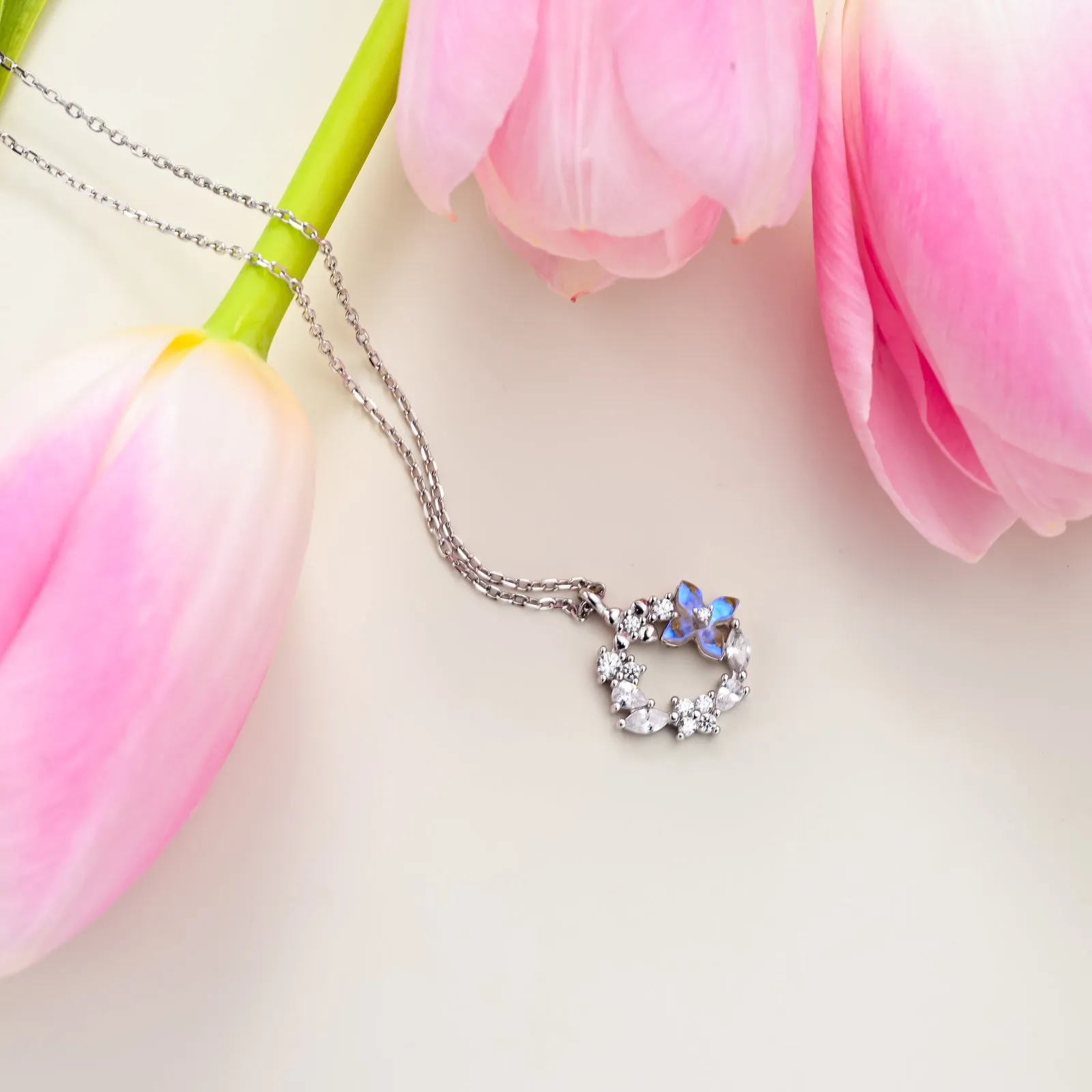 Flower Silver Necklace sold by Selenichast product image thumbnail 2