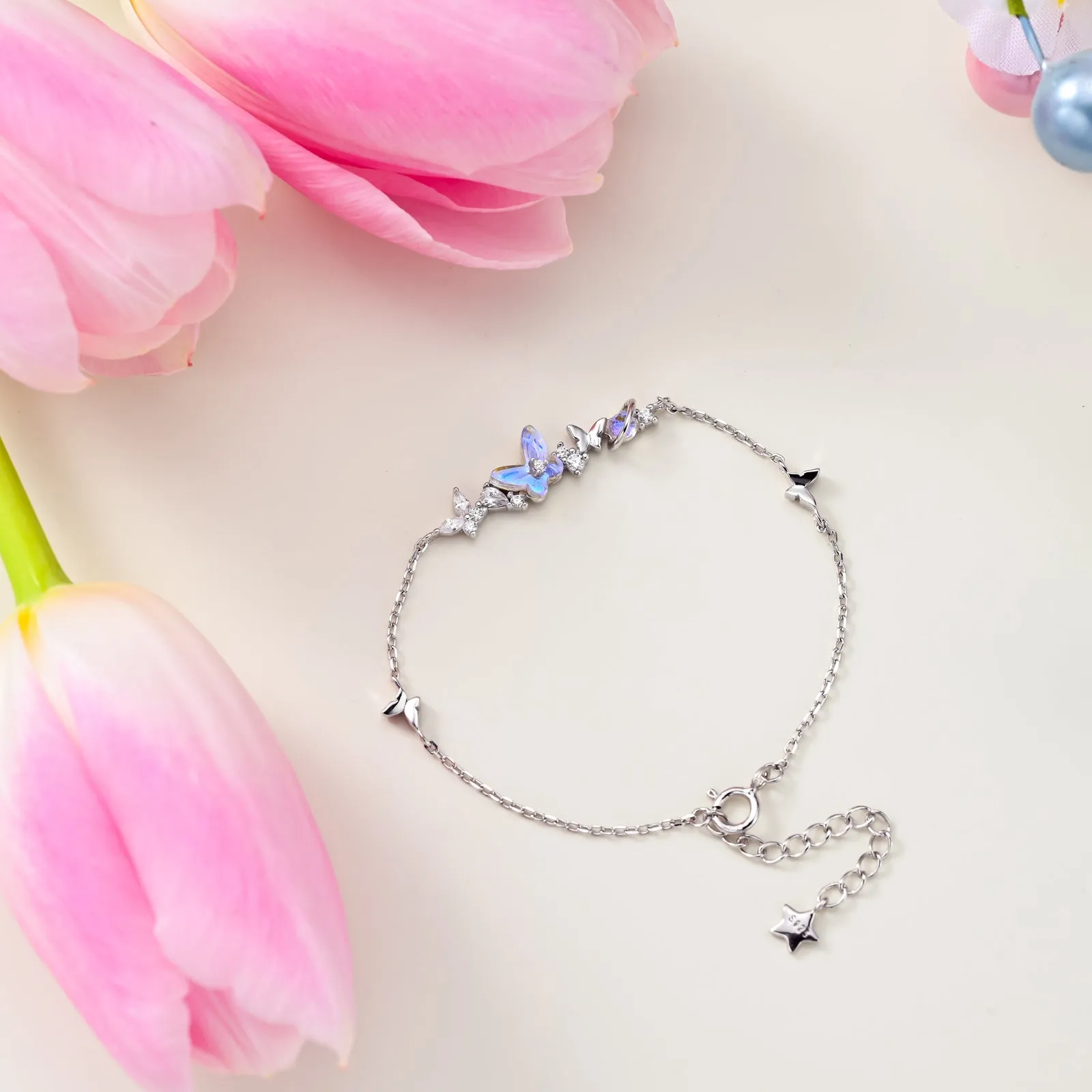 Butterfly Planet Silver Bracelet sold by Selenichast product image thumbnail 2