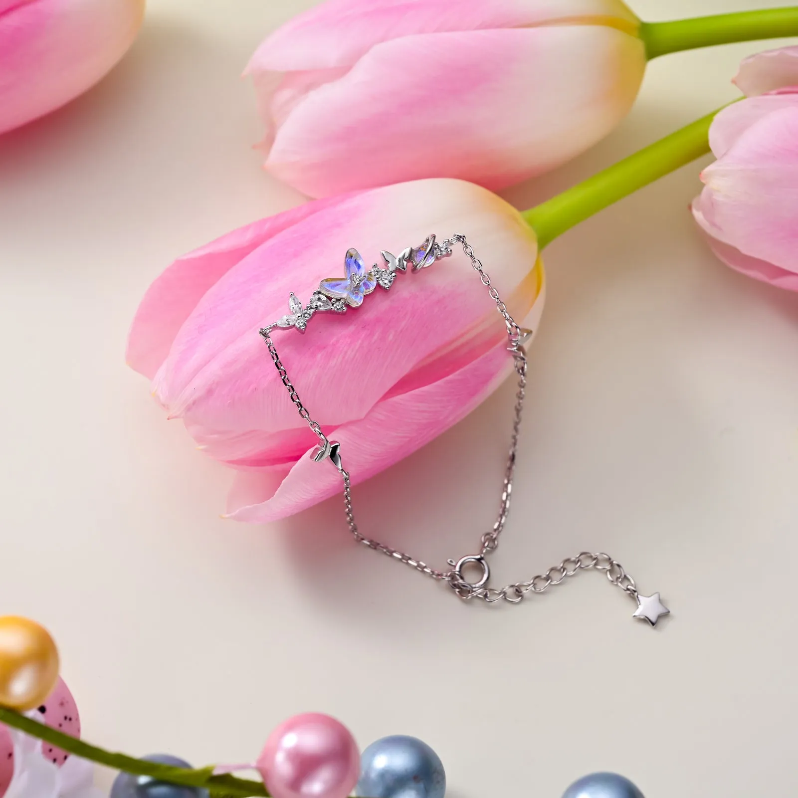 Butterfly Planet Silver Bracelet sold by Selenichast product image thumbnail 3