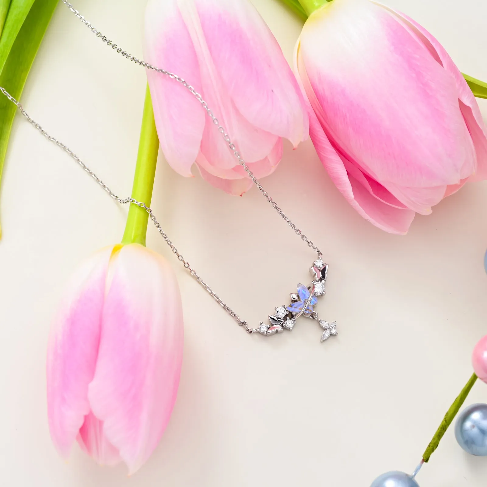 Butterfly Silver Necklace sold by Selenichast product image thumbnail 2