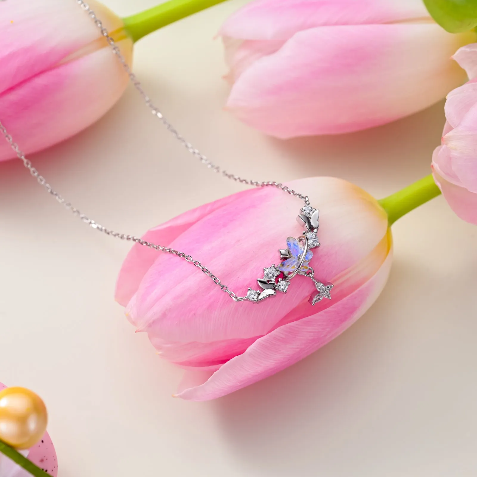 Butterfly Silver Necklace sold by Selenichast product image thumbnail 3