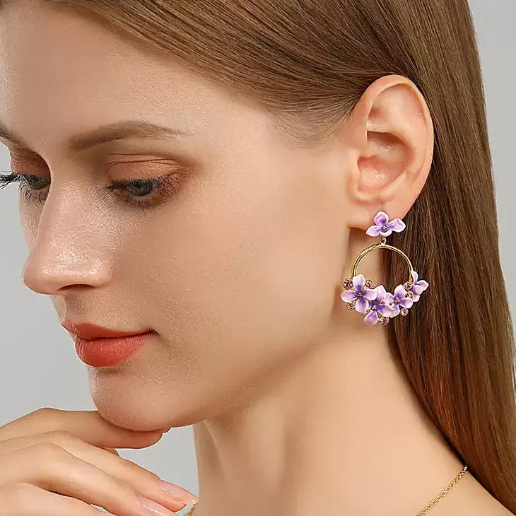 Early Lilac Flower Earrings sold by Selenichast product image thumbnail 2