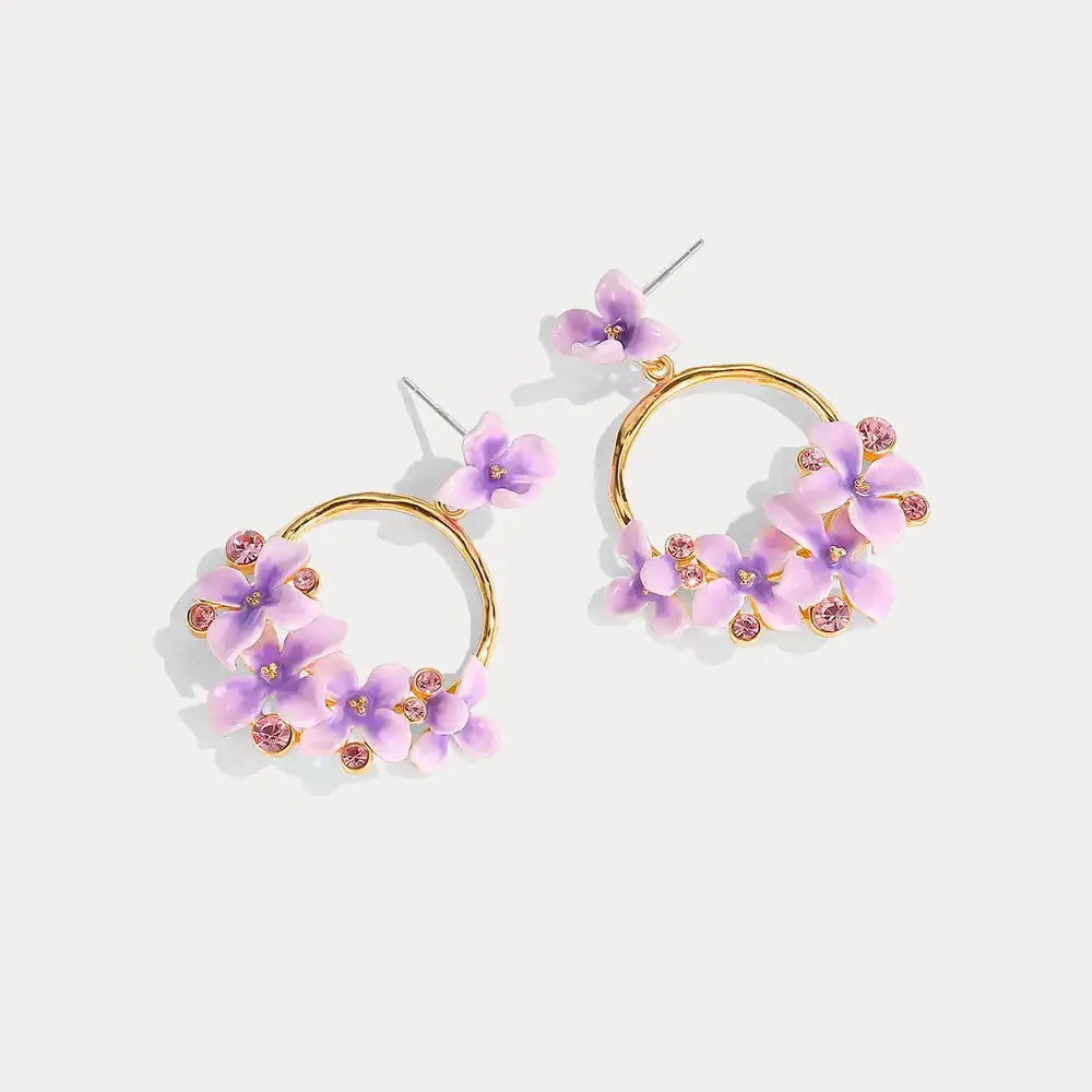 Early Lilac Flower Earrings sold by Selenichast product image thumbnail 4