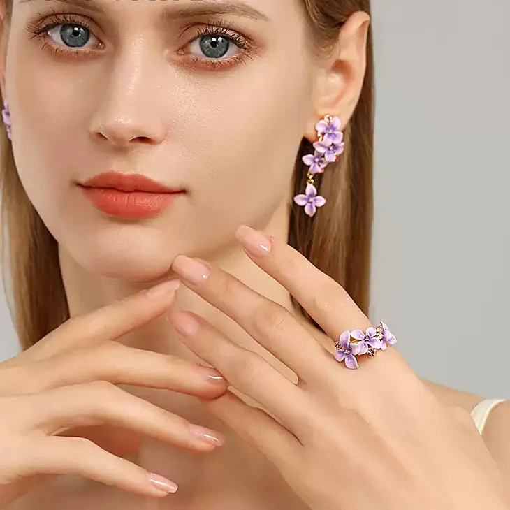 Early Lilac Enamel Ring sold by Selenichast product image thumbnail 3