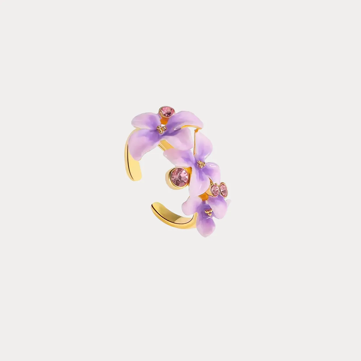 Early Lilac Enamel Ring sold by Selenichast product image thumbnail 5