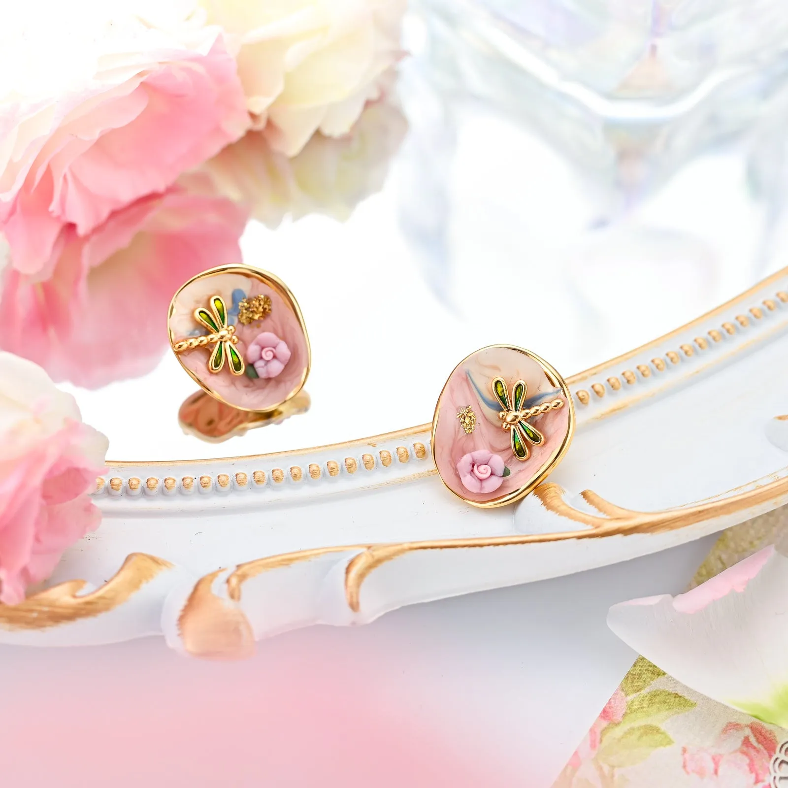 Flower Dragonfly Earrings sold by Selenichast product image thumbnail 3