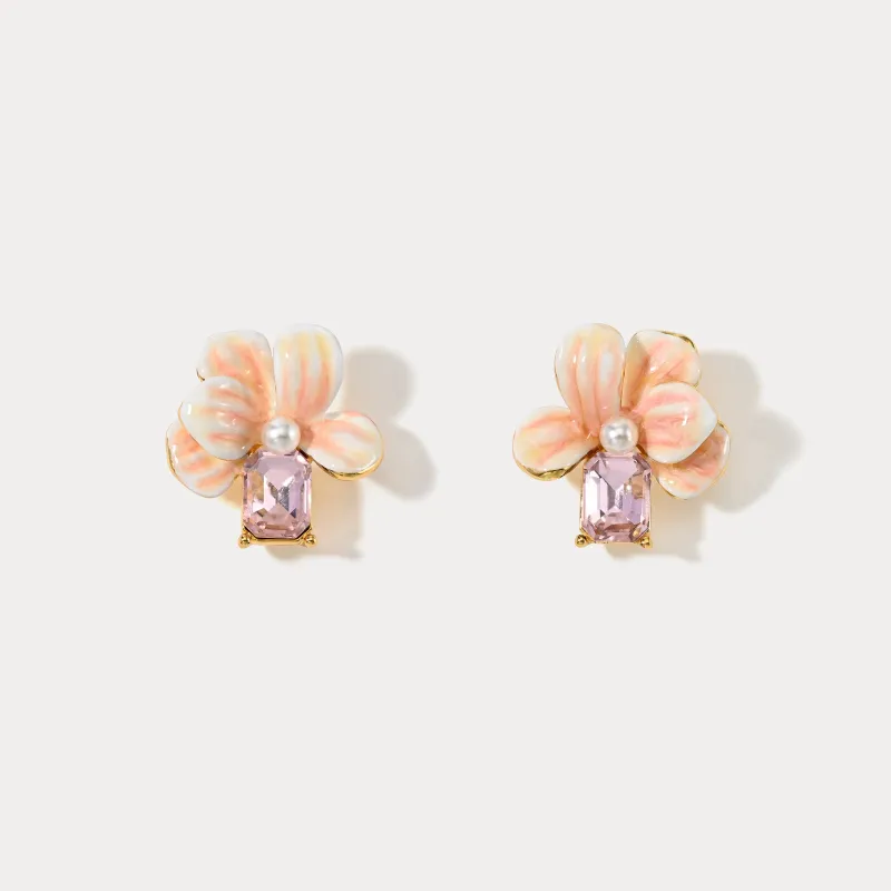 Flower Crystal Earrings sold by Selenichast