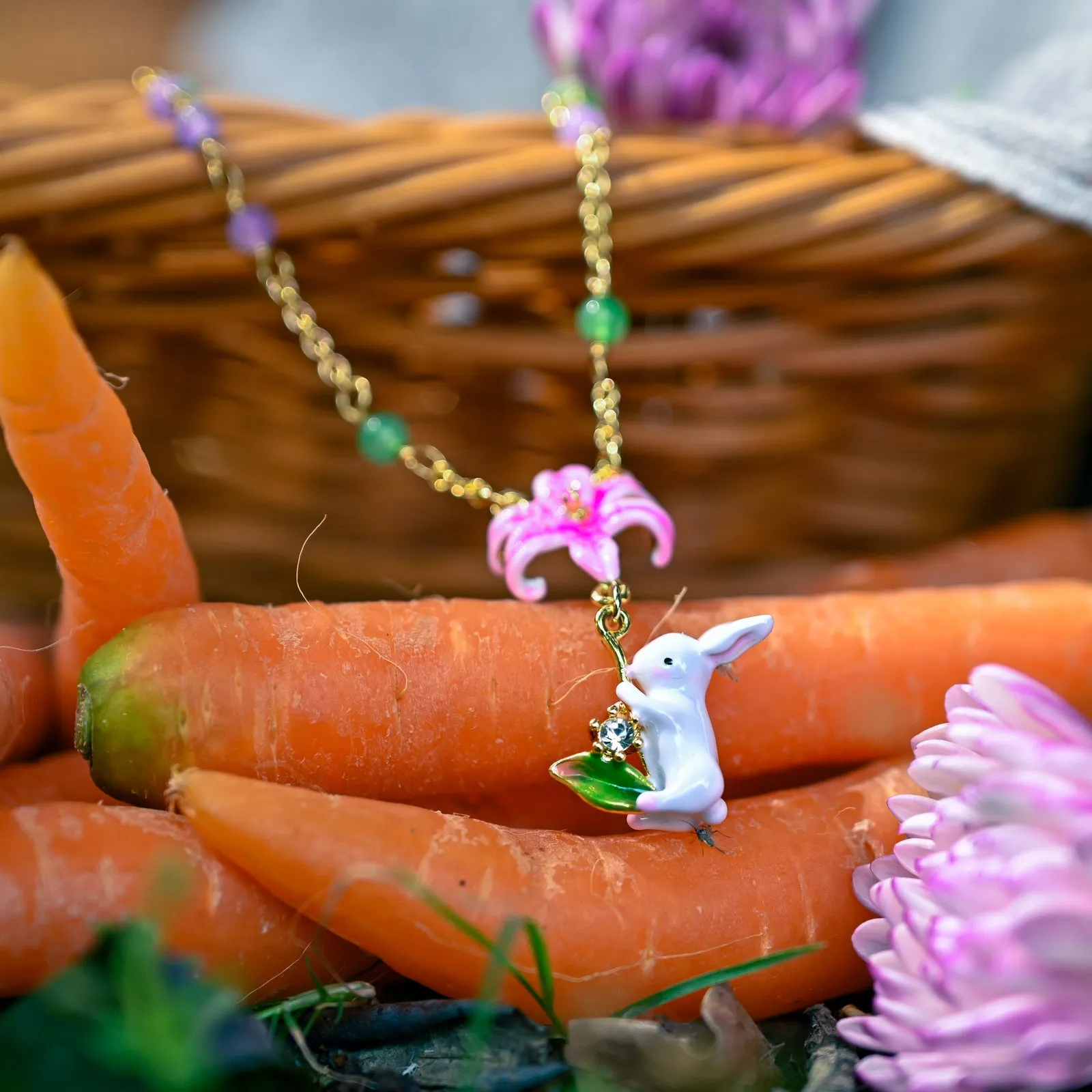 Lily Rabbit Necklace sold by Selenichast product image thumbnail 4