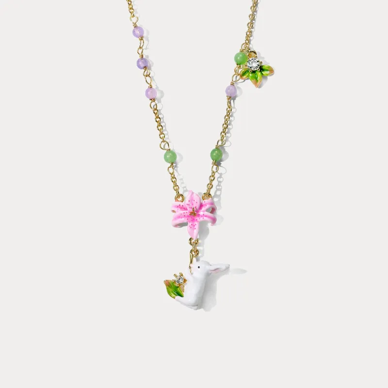 Lily Rabbit Necklace sold by Selenichast