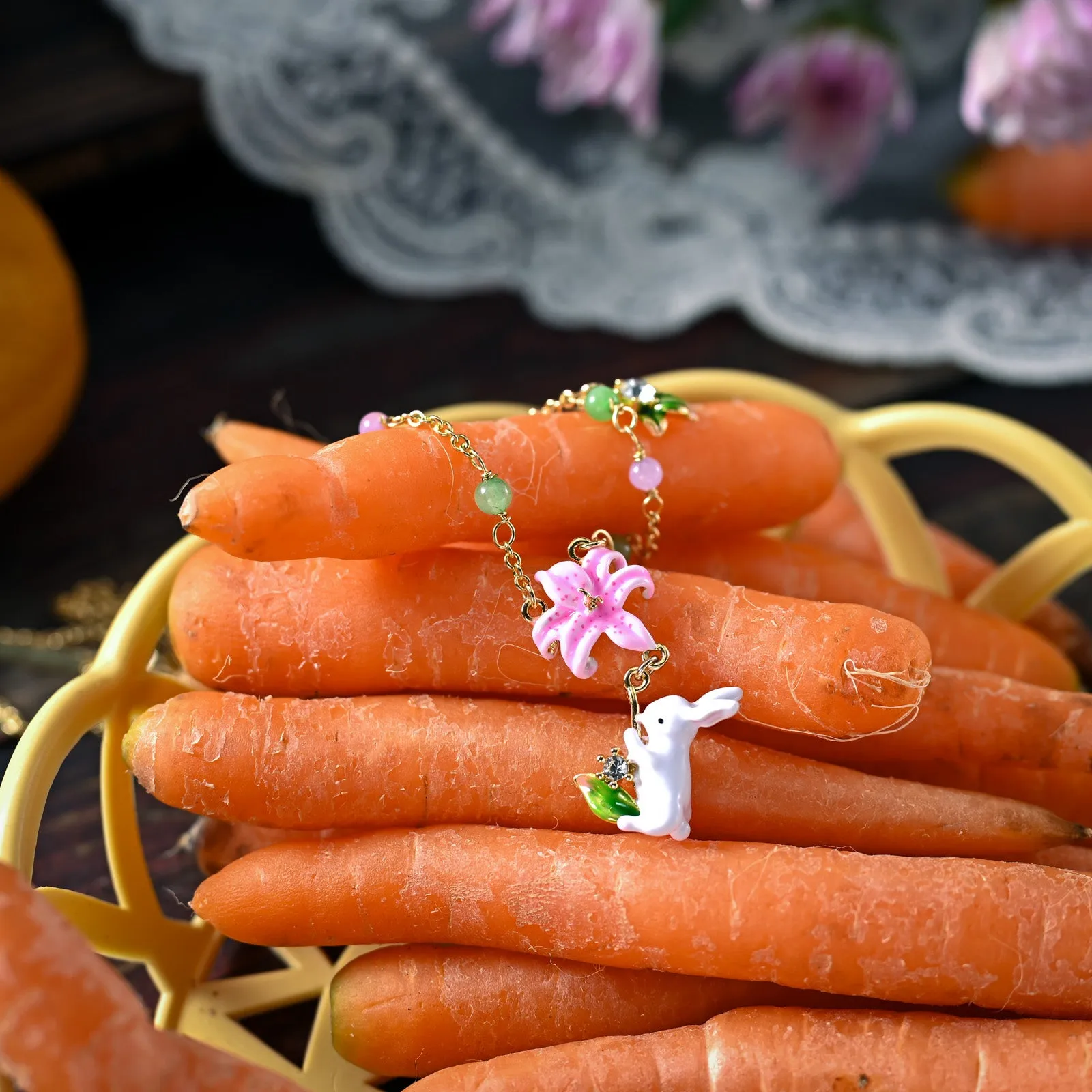 Lily Rabbit Necklace sold by Selenichast product image thumbnail 3