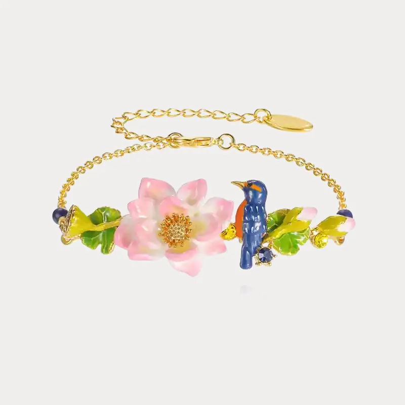 Lotus Kingfisher Bracelet sold by Selenichast