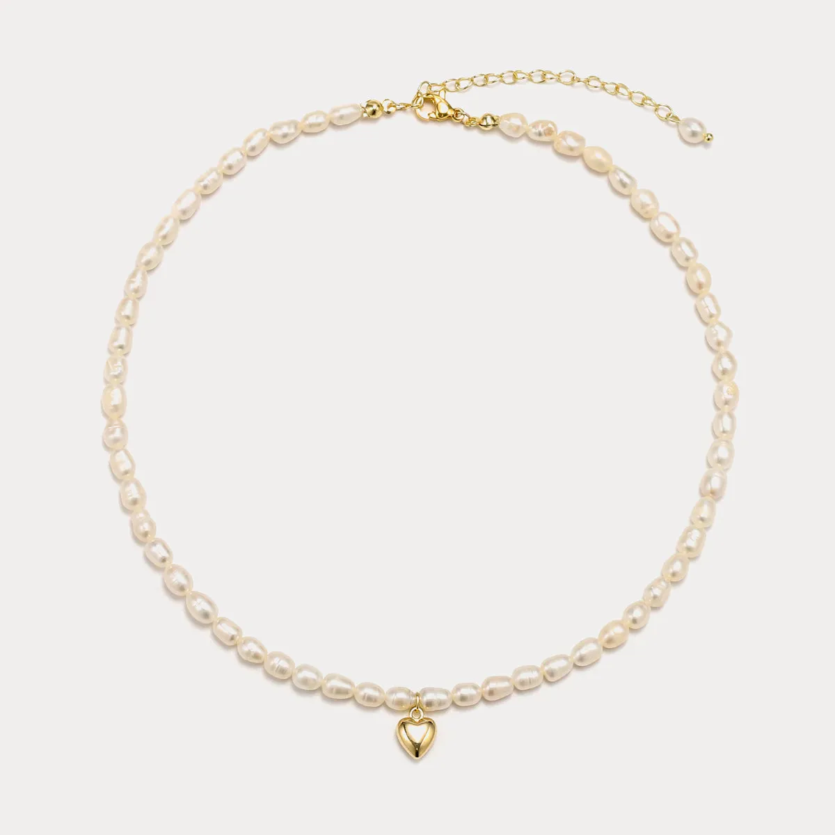 Heart Pearl Choker Necklace sold by Selenichast