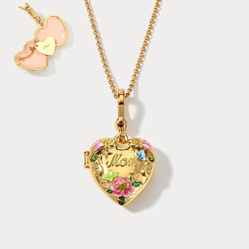 Mom Heart Locket Necklace sold by Selenichast