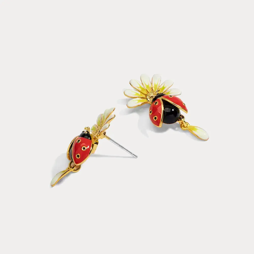 Ladybug Daisy Earrings sold by Selenichast product image thumbnail 3