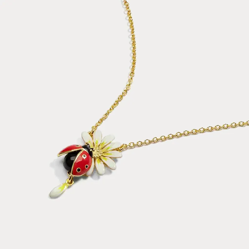 Ladybug Daisy Necklace sold by Selenichast product image thumbnail 5