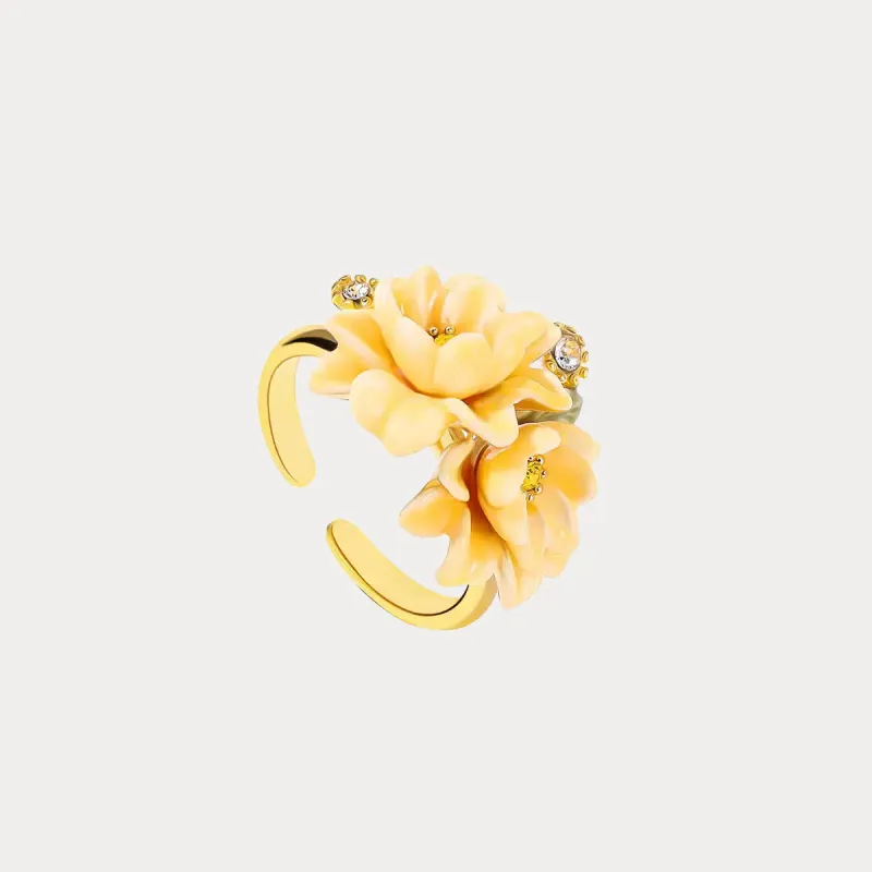 Gardenia Flower Ring sold by Selenichast