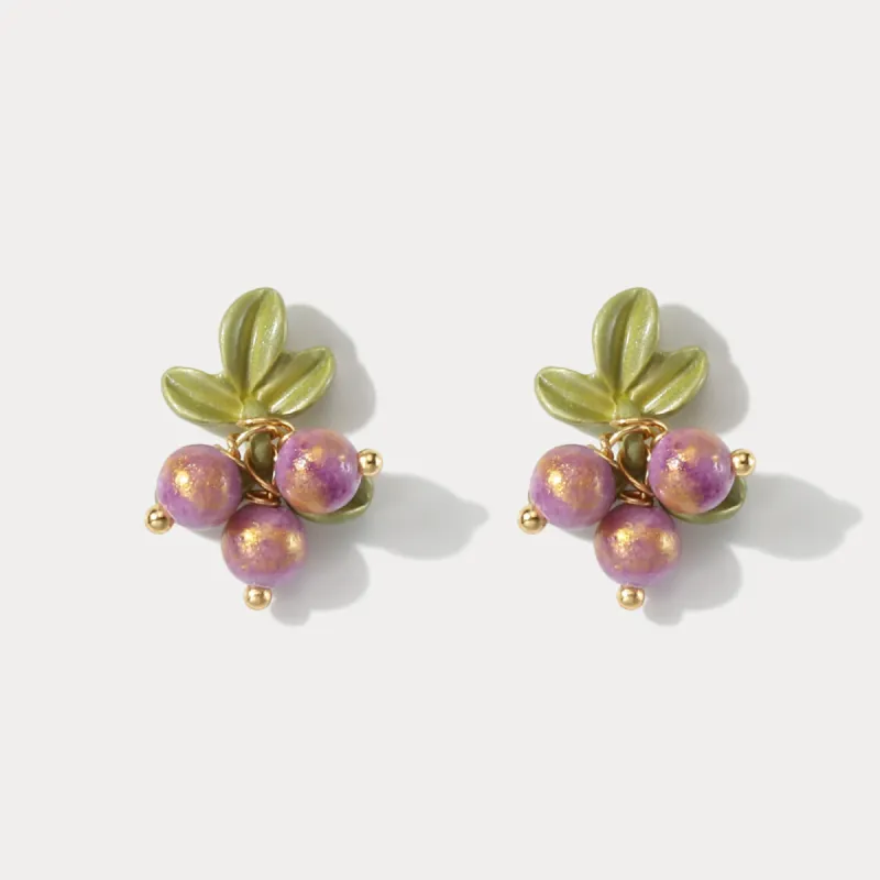 Beautyberry Stud Earrings sold by Selenichast
