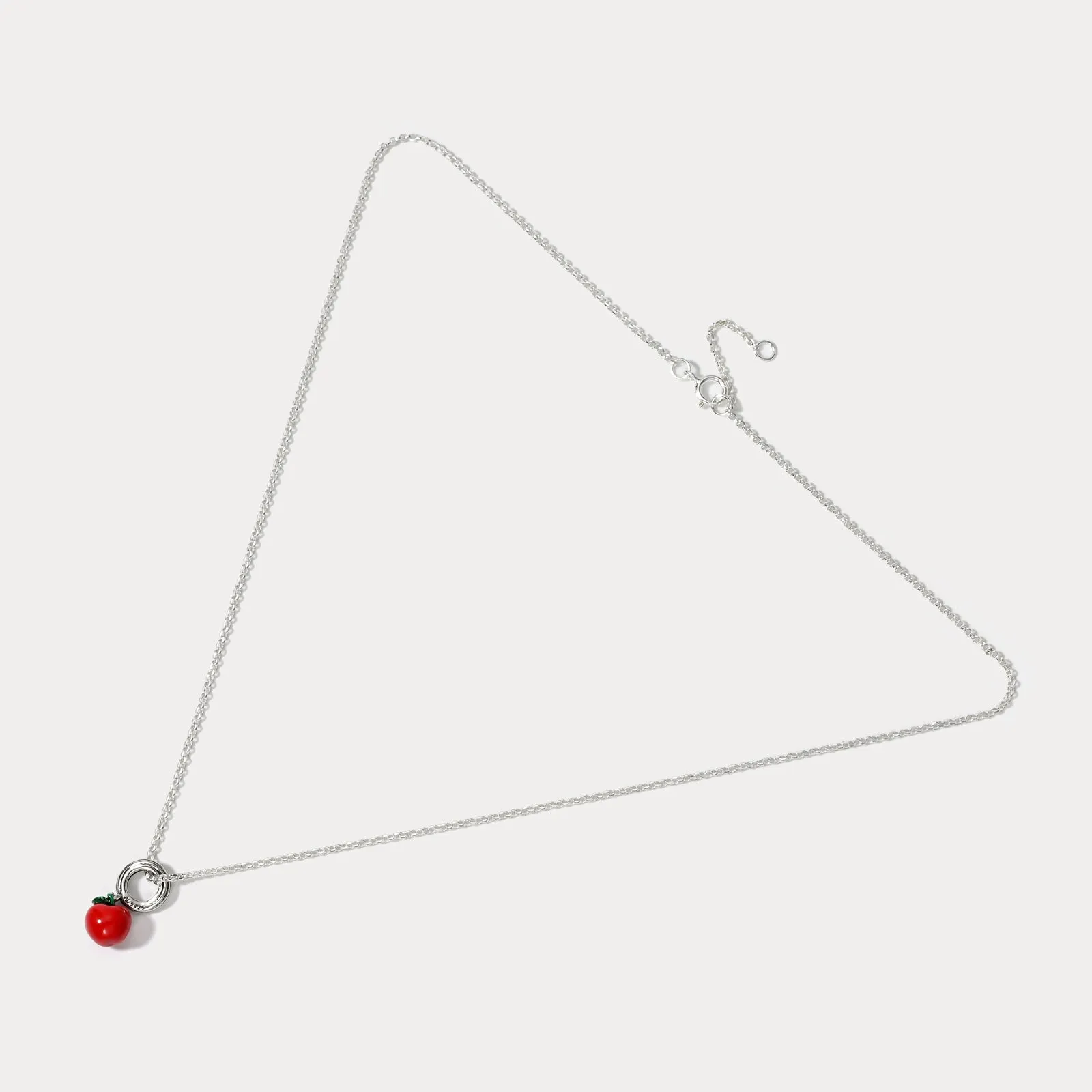 Silver Apple Pendant Necklace sold by Selenichast product image thumbnail 4