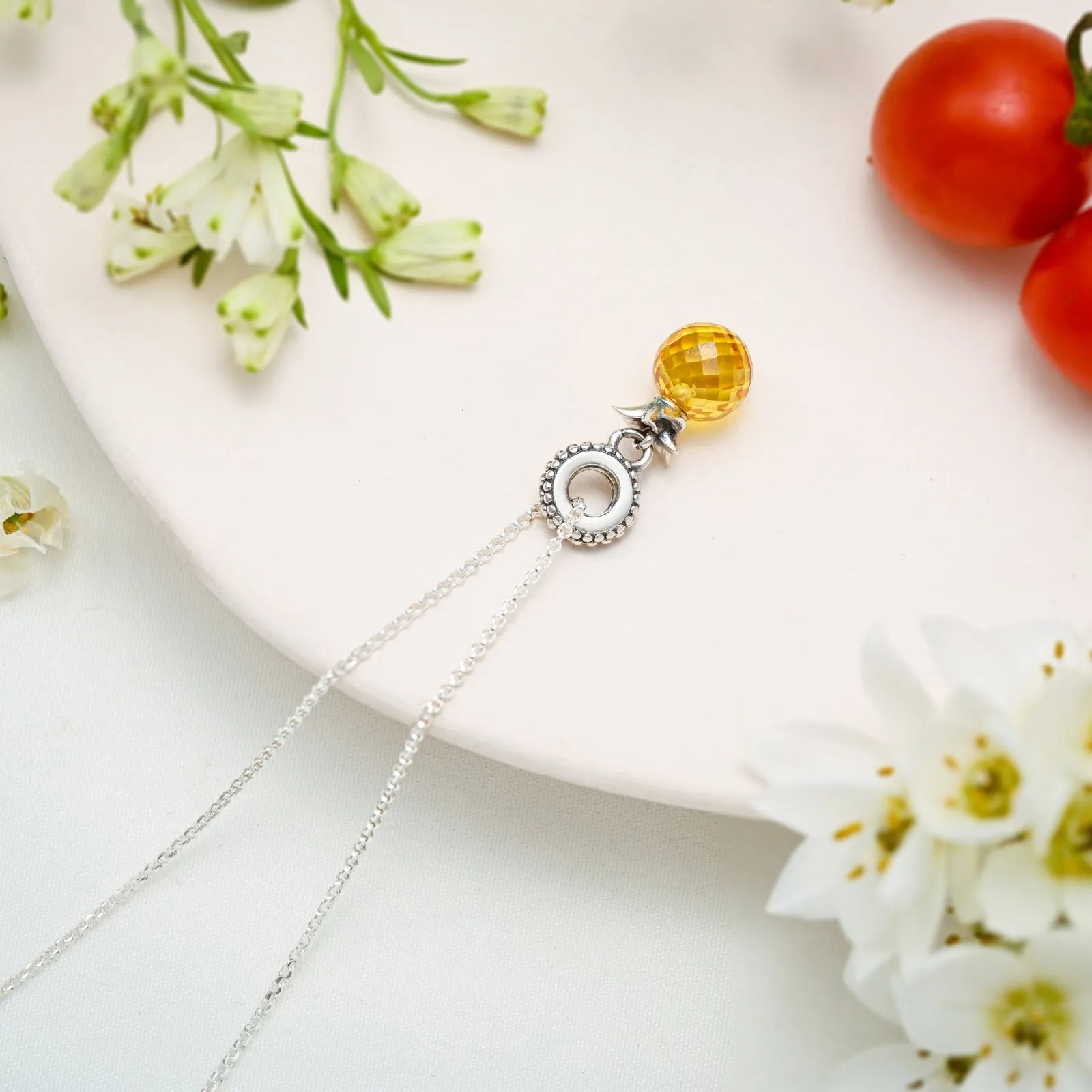 Silver Pineapple Pendant Necklace sold by Selenichast product image thumbnail 3