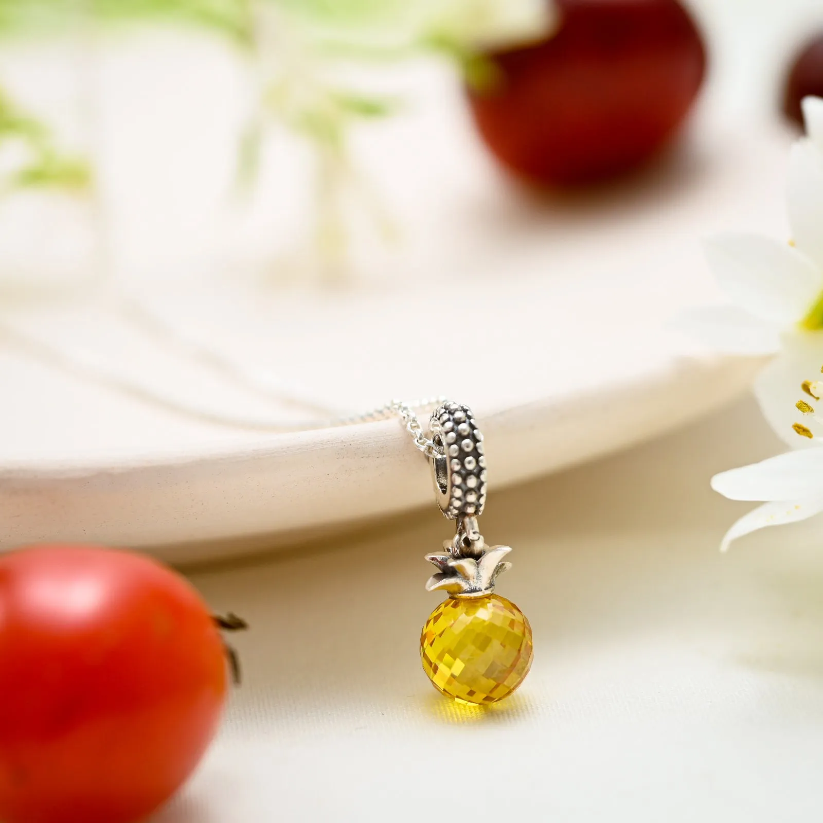 Silver Pineapple Pendant Necklace sold by Selenichast product image thumbnail 2