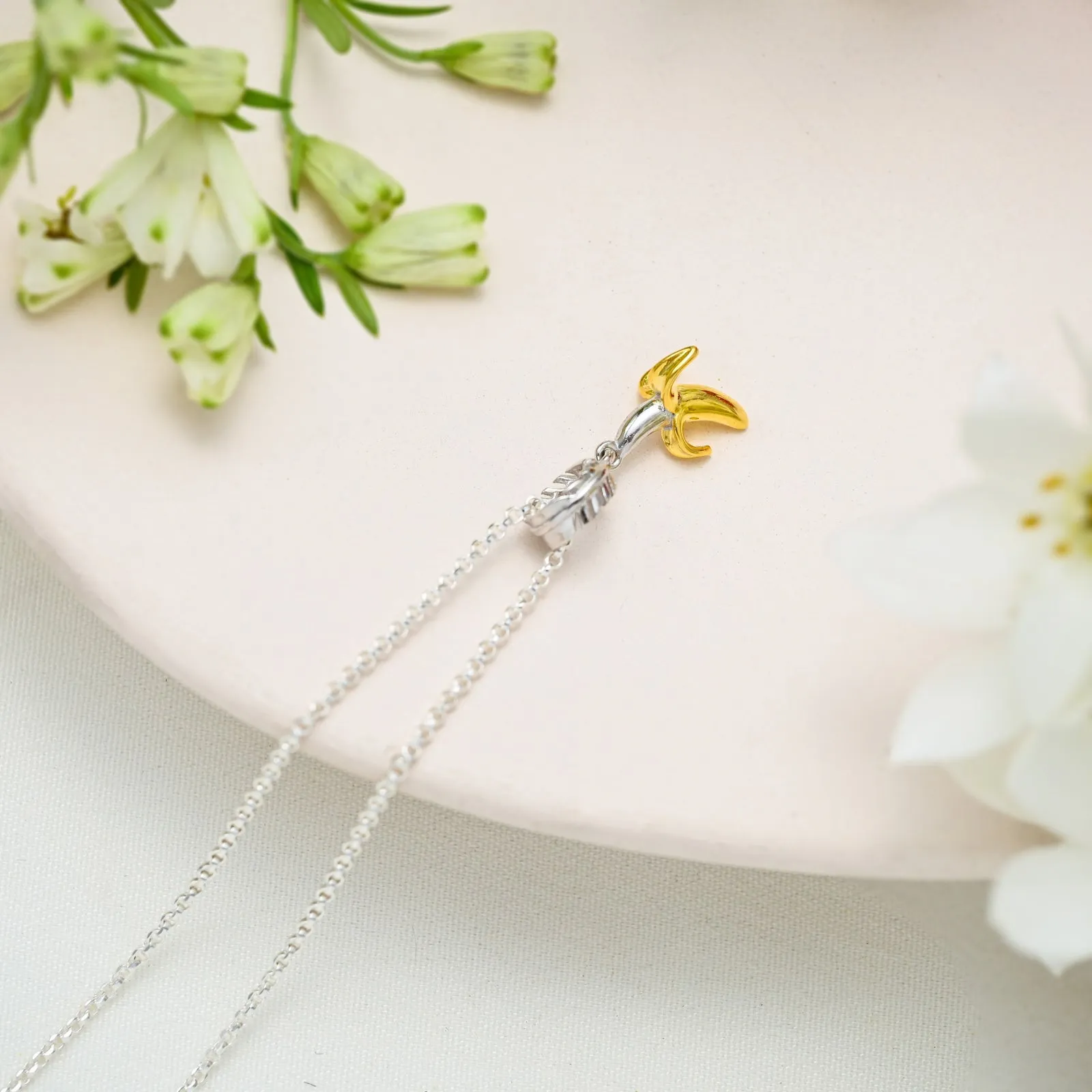 Silver Banana Pendant Necklace sold by Selenichast product image thumbnail 2