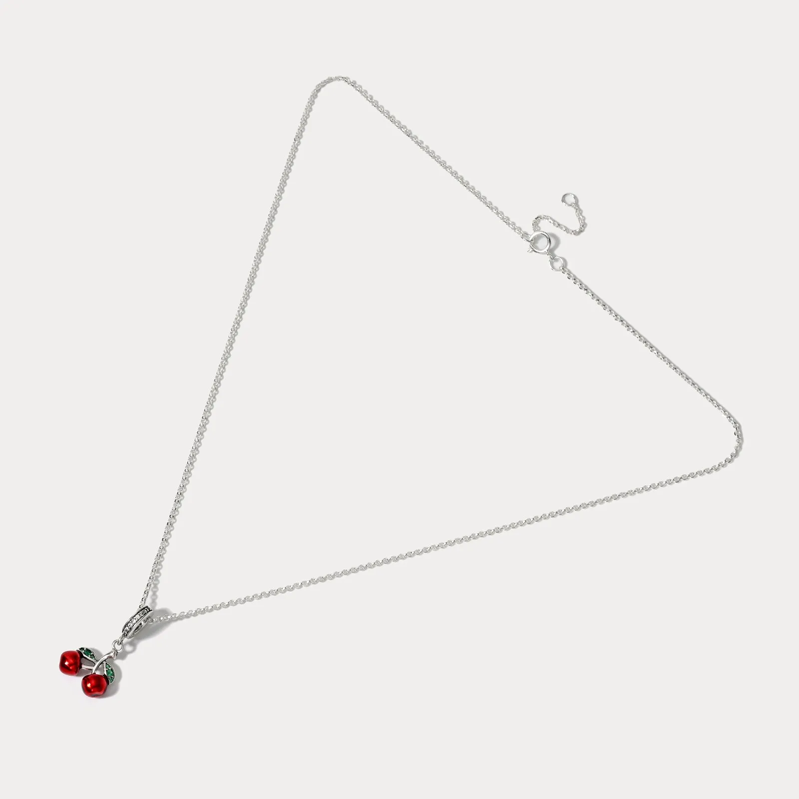 Silver Cherry Pendant Necklace sold by Selenichast product image thumbnail 3