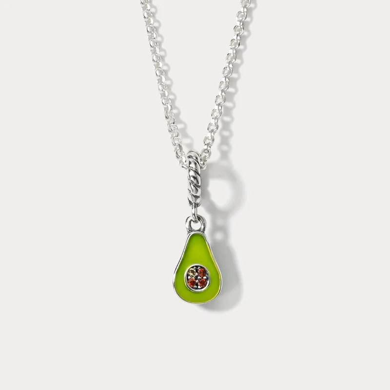 Silver Avocado Pendant Necklace sold by Selenichast