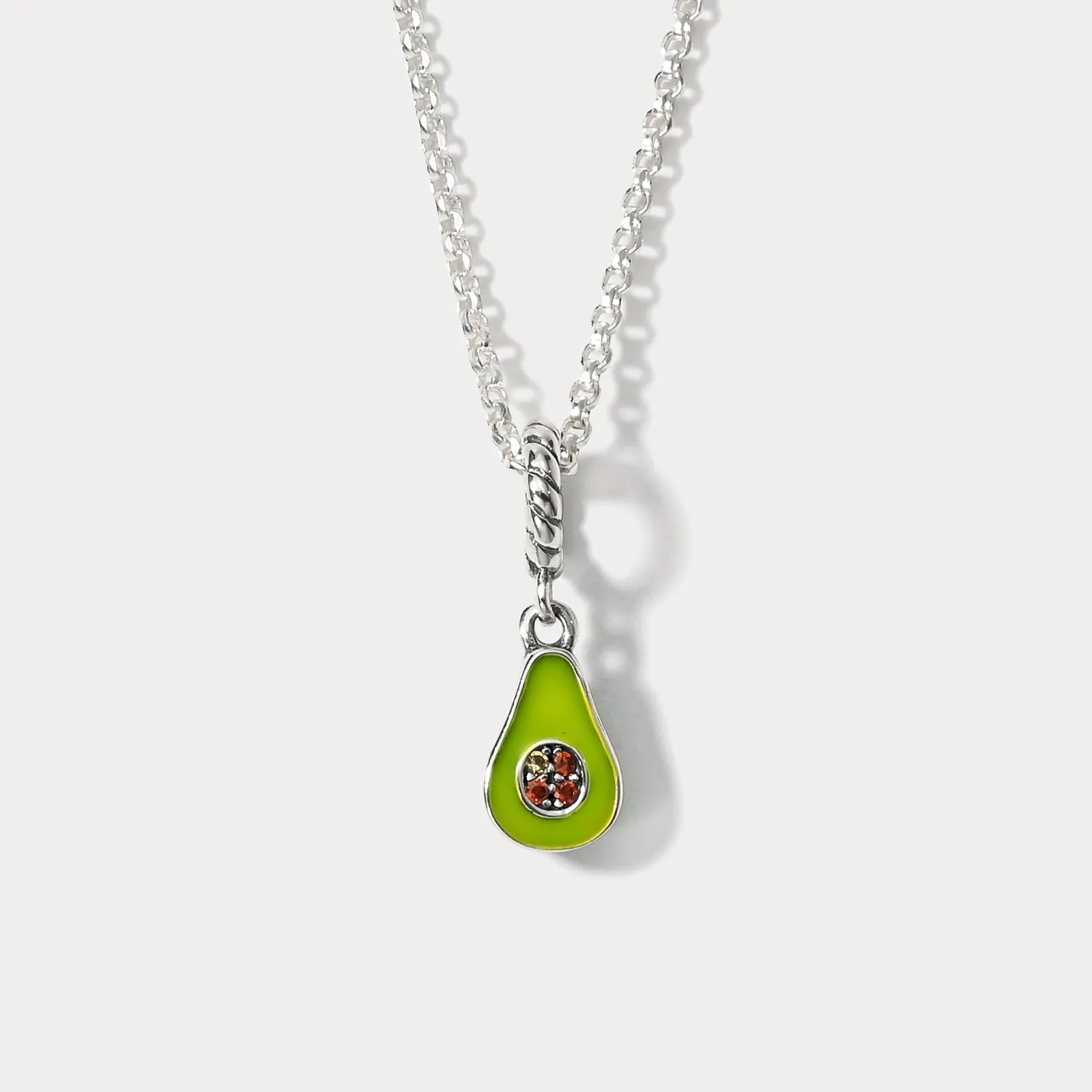 Silver Avocado Pendant Necklace sold by Selenichast