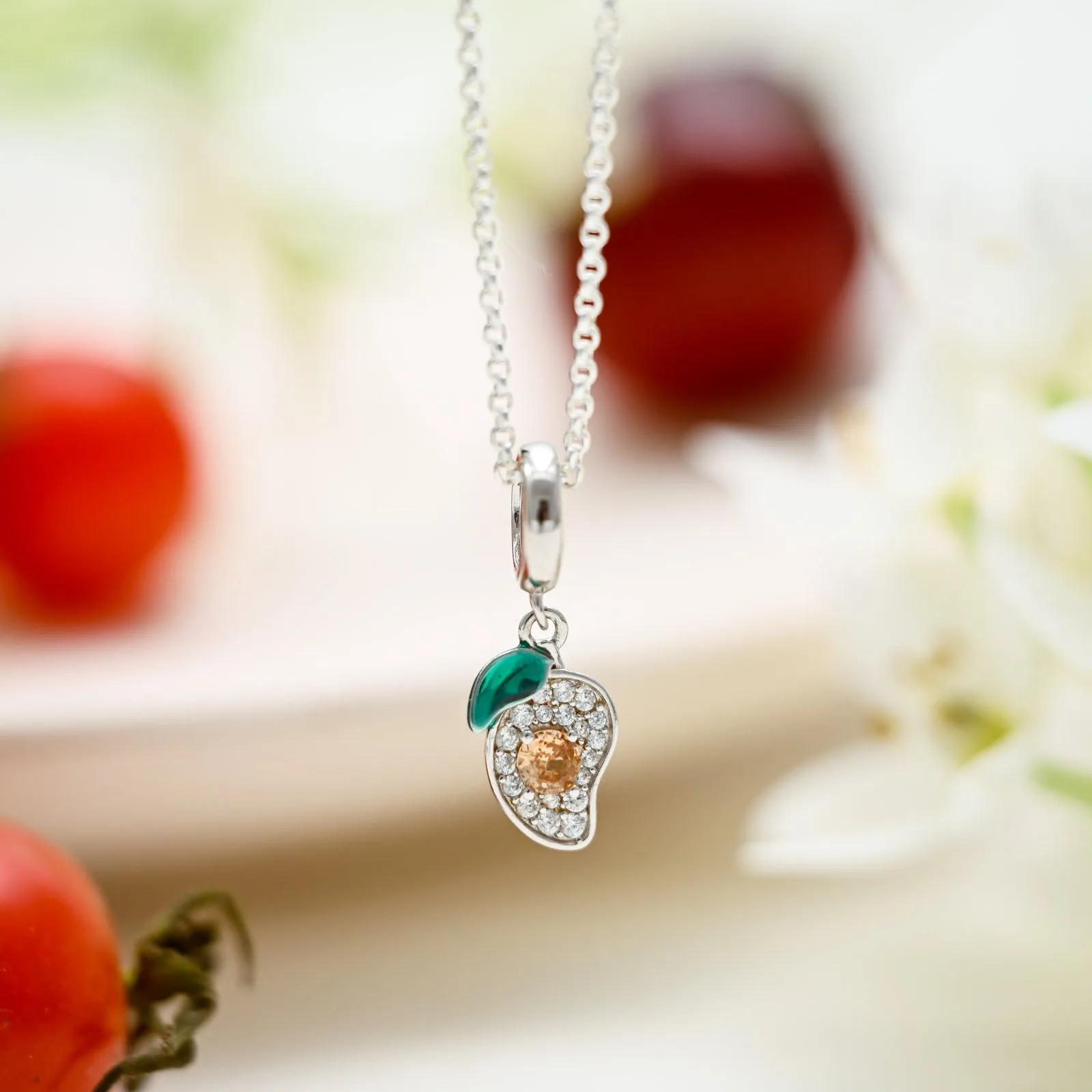 Silver Mango Pendant Necklace sold by Selenichast product image thumbnail 4